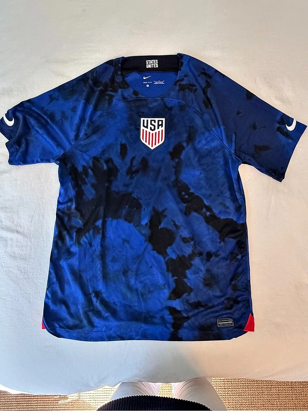 Nike USA 2022 World Cup Away Stadium Jersey Blue & Black Size Large